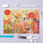 Wildflower Goud Sinaasappel Abstract Schilderen De Tissuepapier (Craft)