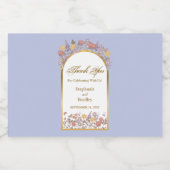 Wildflower Gouden Lavendel Elegante Moderne Bruilo Likeurfles Etiket (Enkel label)