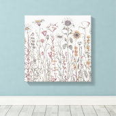 Wildflower Grace Canvas Afdruk (Insitu (Houten vloer))