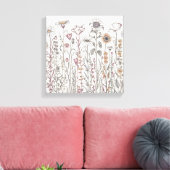 Wildflower Grace Canvas Afdruk (Insitu (Woonkamer))