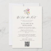 Wildflower Grace Elopement Wedding Announcement Kaart (Voorkant)