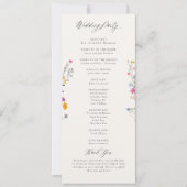 Wildflower Grace Modern Elegant Wedding Program (Achterkant)