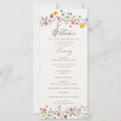 Wildflower Grace Modern Elegant Wedding Program (Voorkant)