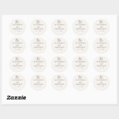 Wildflower Grace Modern Floral Romantic Wedding Ronde Sticker (Vel)