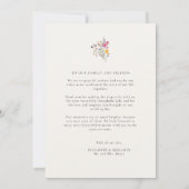 Wildflower Grace Modern Watercolor Arch Wedding Bedankkaart (Achterkant)