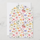 Wildflower Grad Cap Boho Graduation Garden Party Kaart (Achterkant)