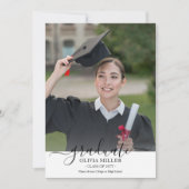 Wildflower Graduation Party Foto Aankondiging (Voorkant)