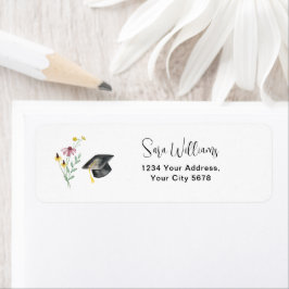 Wildflower Graduation Party Happy Pet Adres Etiket
