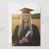 Wildflower Graduation Party Photo Kaart (Achterkant)