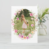 Wildflower Graduation Party photo Kaart (Staand voorkant)