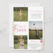 Wildflower Graduation Party photo Kaart (Achterkant)