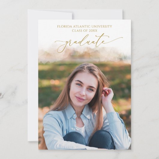 Wildflower Graduation Party Uitnodiging (Achterkant)