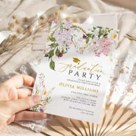 Wildflower Graduation Party Uitnodiging