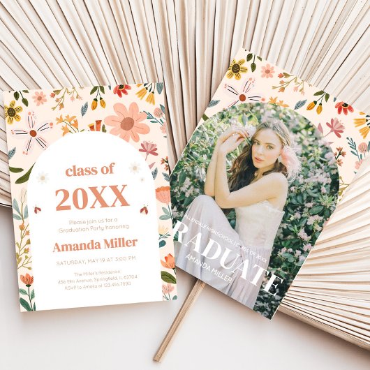 Wildflower Graduation Party Uitnodiging
