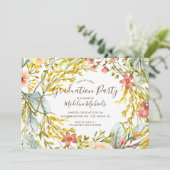 Wildflower Graduation Party Uitnodiging (Staand voorkant)