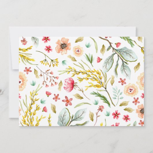 Wildflower Graduation Party Uitnodiging (Achterkant)