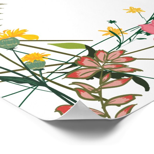 Wildflower Graduation Party Welkomstbord Poster (Hoek)