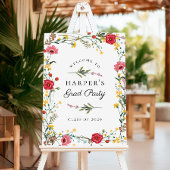 Wildflower Graduation Party Welkomstbord Poster