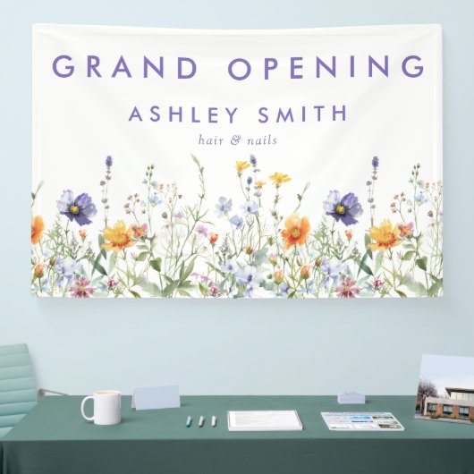 Wildflower Grand Opening Spandoek (Beurs)