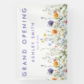 Wildflower Grand Opening Spandoek (Verticaal)