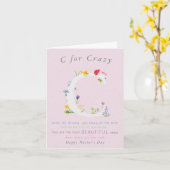 Wildflower Grappig Moederdag Kaart humor (Gele Bloem)