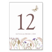 Wildflower gras waterverf herfst bruiloft kaart (Voorkant)