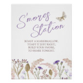 Wildflower gras waterverf herfst bruiloft's mores perfect poster (Voorkant)