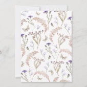 Wildflower grassen waterverf herfst bruiloft kaart (Achterkant)