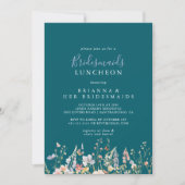 Wildflower Green Bruidsmeisjes Luncheon Douche Kaart (Voorkant)