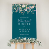 Wildflower Green Repetitie Diner Welkom Poster