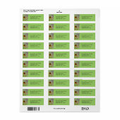 Wildflower Green Retour Adreslabel Etiket (Full Sheet)