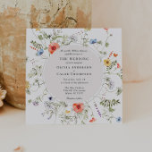 Wildflower Greenery Lijst Invitation Kaart