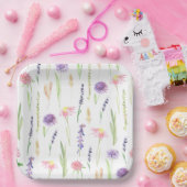 Wildflower Greenery Papieren Bordje (Feest)