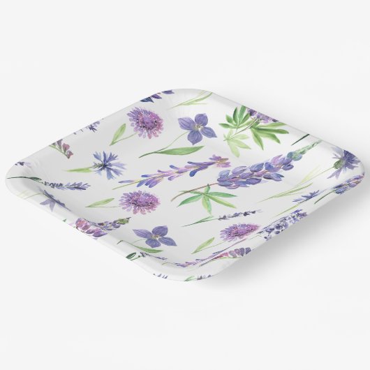 Wildflower Greenery Papieren Bordje (Gebogen)