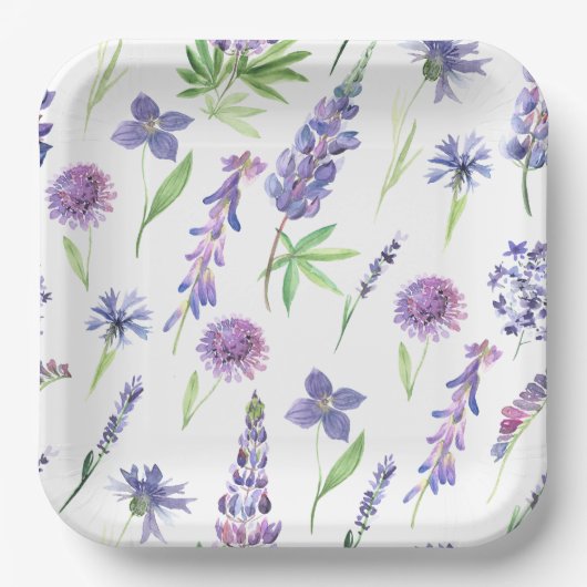 Wildflower Greenery Papieren Bordje (Voorkant)