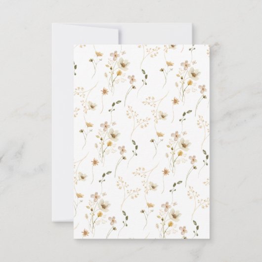 Wildflower grillige Boho moderne krans bruiloft RSVP Kaartje (Achterkant)