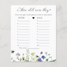 Wildflower groen Baby shower spel