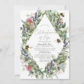 Wildflower groen bij begrafenis gedenkteken kaart (Voorkant)