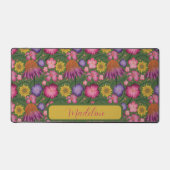 Wildflower Groen Bloempatroon Bureaumat (Voorkant)