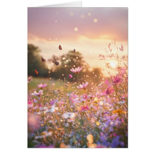 Wildflower Groet Notecard Blank Binnen (Voorkant)
