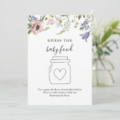 Wildflower Guess de Baby Food Game Kaart (Staand voorkant)