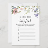 Wildflower Guess de Baby Food Game Kaart (Achterkant)