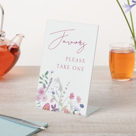 Wildflower gunsten voetstuk teken reclamebord met voetstuk (Insitu)