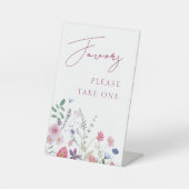 Wildflower gunsten voetstuk teken reclamebord met voetstuk (Voorkant)