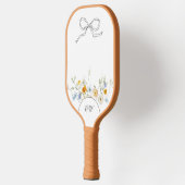 Wildflower Hand getrokken boog bloemige Initialen  Pickleball Paddle (Links)