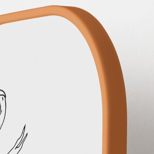 Wildflower Hand getrokken boog bloemige Initialen  Pickleball Paddle (Links Detail)