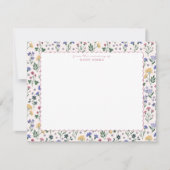 Wildflower Hand Painted Scalloped Border card Kaart (Voorkant)