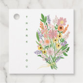 Wildflower Handbeschilderd Aangepast Baby shower Bedankjes Labels (Voorkant)