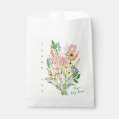 Wildflower Handbeschilderd Aangepast Baby shower Bedankzakje (Voorkant)