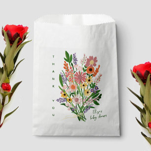 Wildflower Handbeschilderd Aangepast Baby shower Bedankzakje